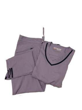 Grey's Anatomy Impact Harmony Scrub Set Lavender v-neck Top and Cargo Pants